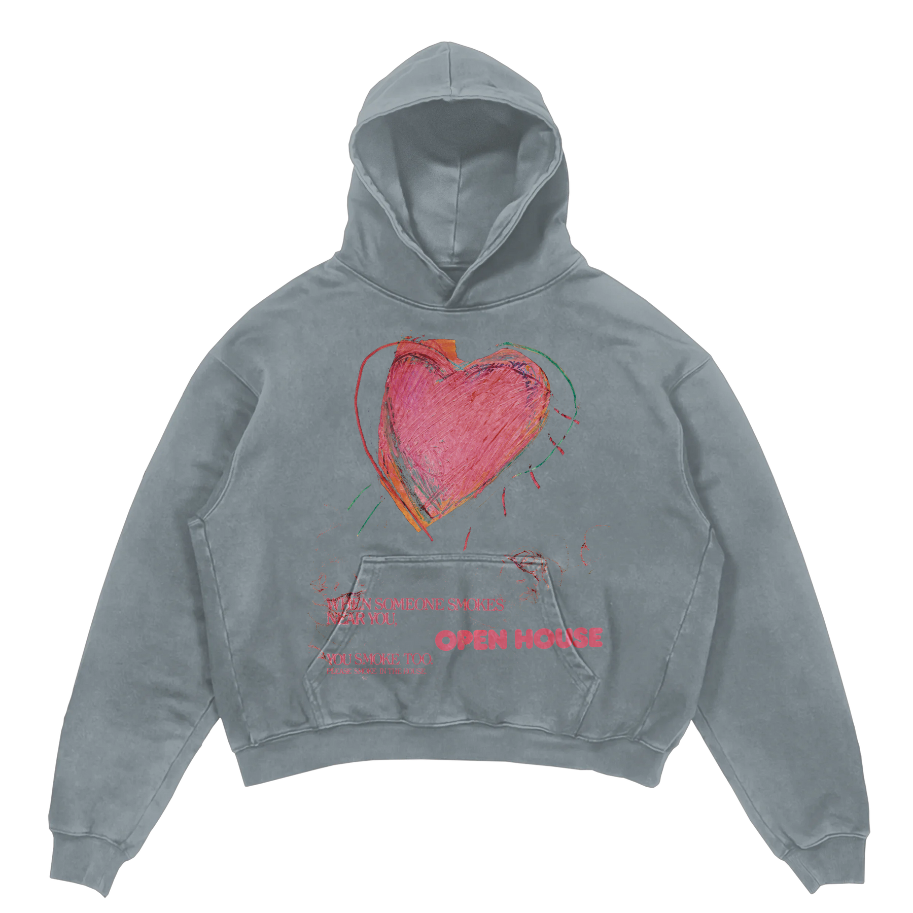 Open House Hoodie - Sage - Front