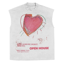 Open House Sleeveless Tee - White - Front