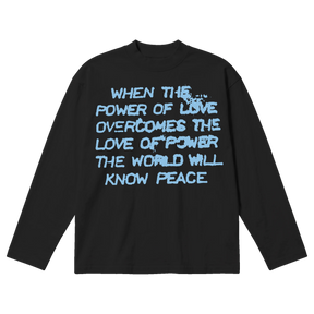Power of Love Baggy L/S Tee - Black - Front