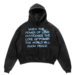 Power of Love Hoodie - Black - Front