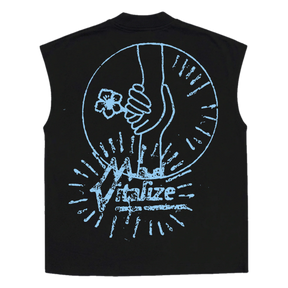 Power of Love Sleeveless Tee - Black - Back