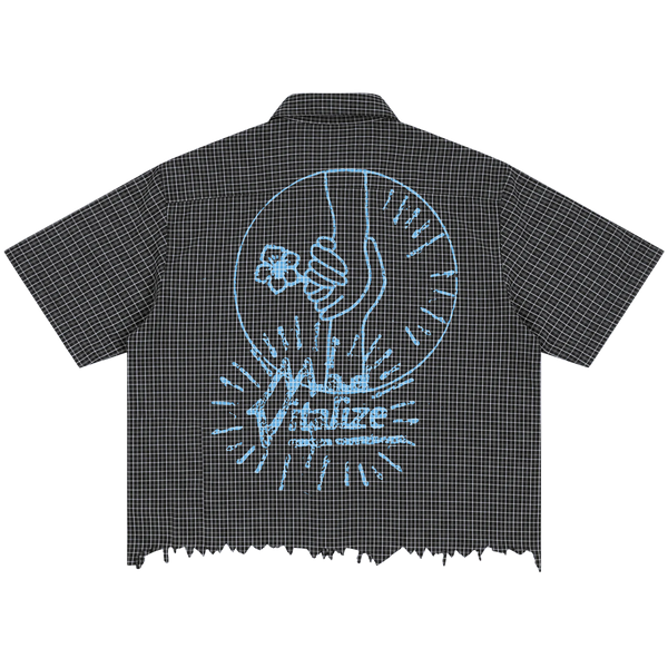 Power of Love Distress Button Up - Back