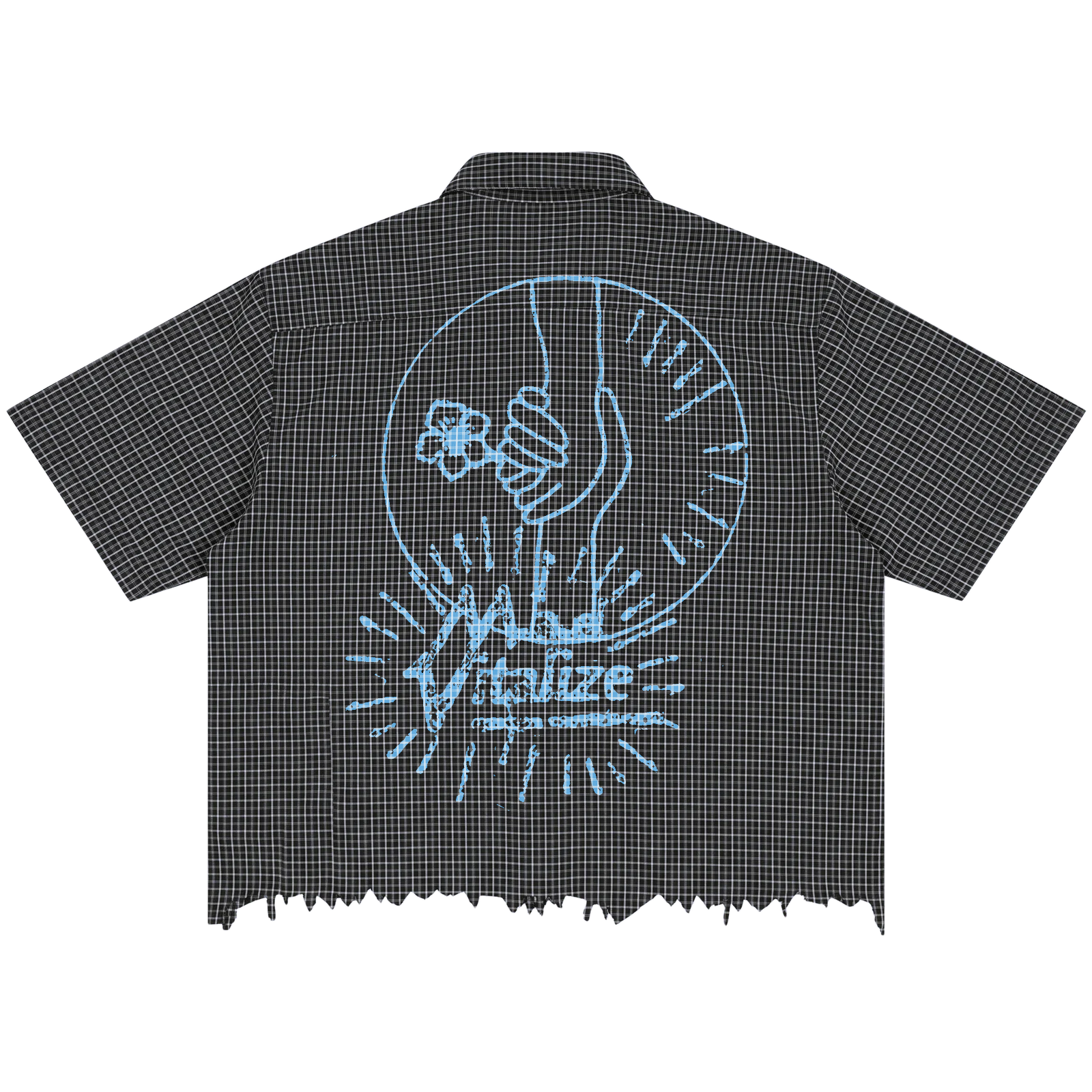 Power of Love Distress Button Up - Back