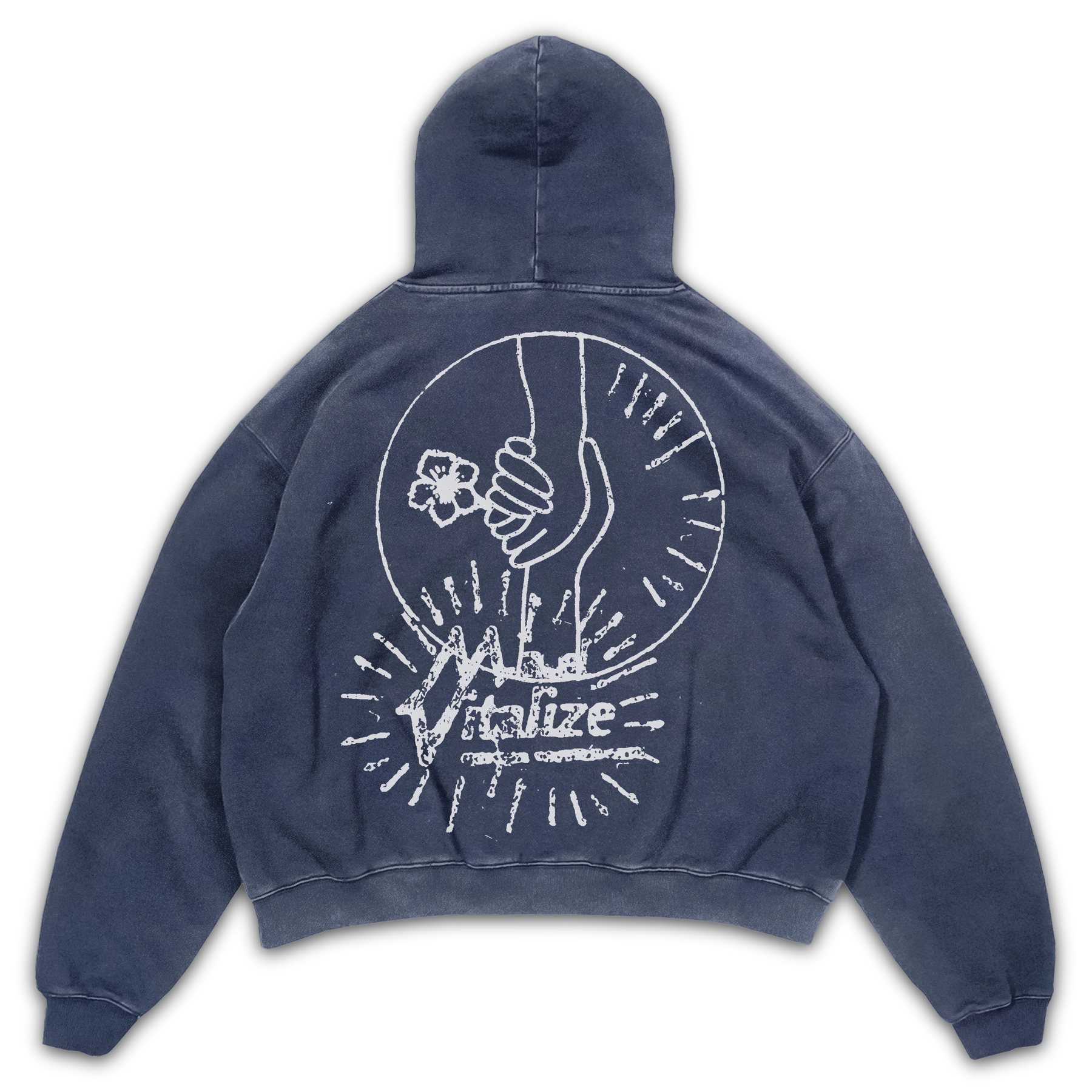 Power of Love Hoodie - Blue - Back