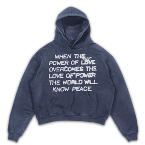 Power of Love Hoodie - Blue - Front