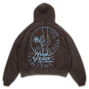 Power of Love Hoodie - Brown - Back