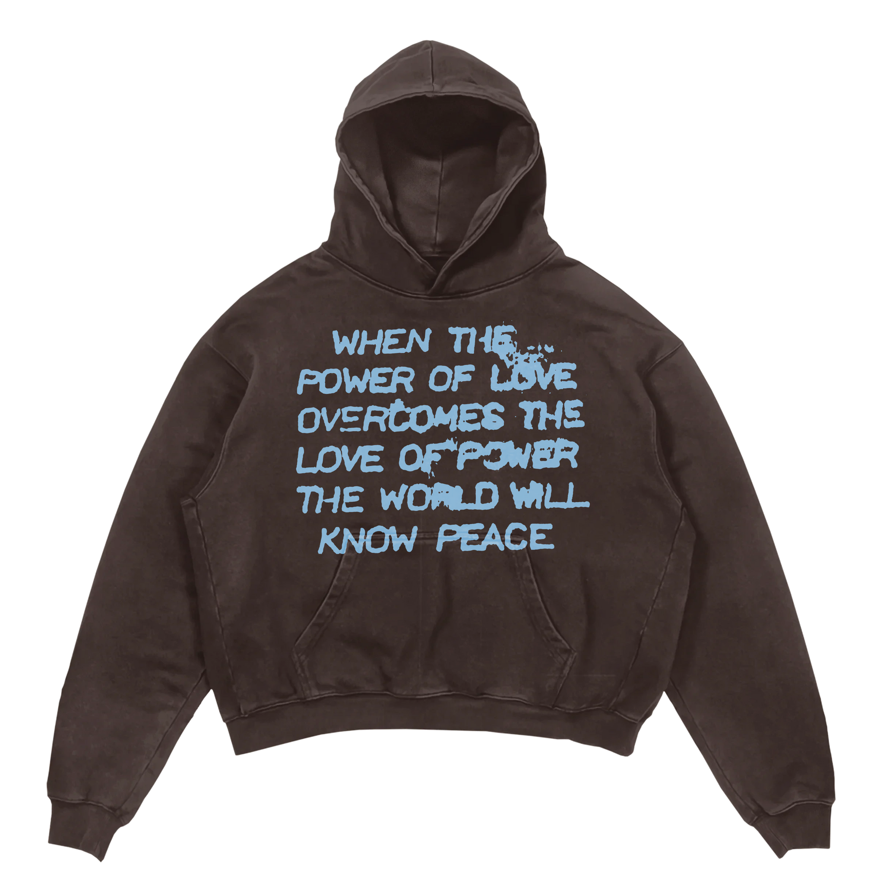 Power of Love Hoodie - Brown - Front