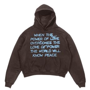 Power of Love Hoodie - Brown - Front
