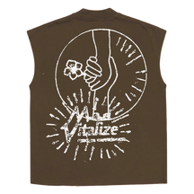 Power of Love Sleeveless Tee - Brown - Back