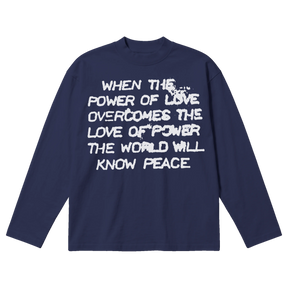 Power of Love Baggy L/S Tee - Blue - Front