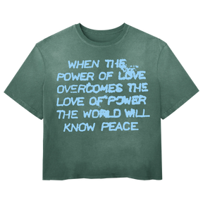 Power of Love Tee - Green - Front