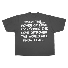 Power of Love Drop Tee - Grey - Front