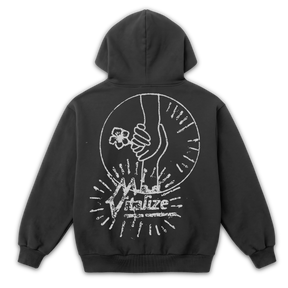 Power of Love Zip Up - Grey - Back