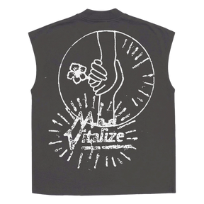 Power of Love Sleeveless Tee - Grey - Back