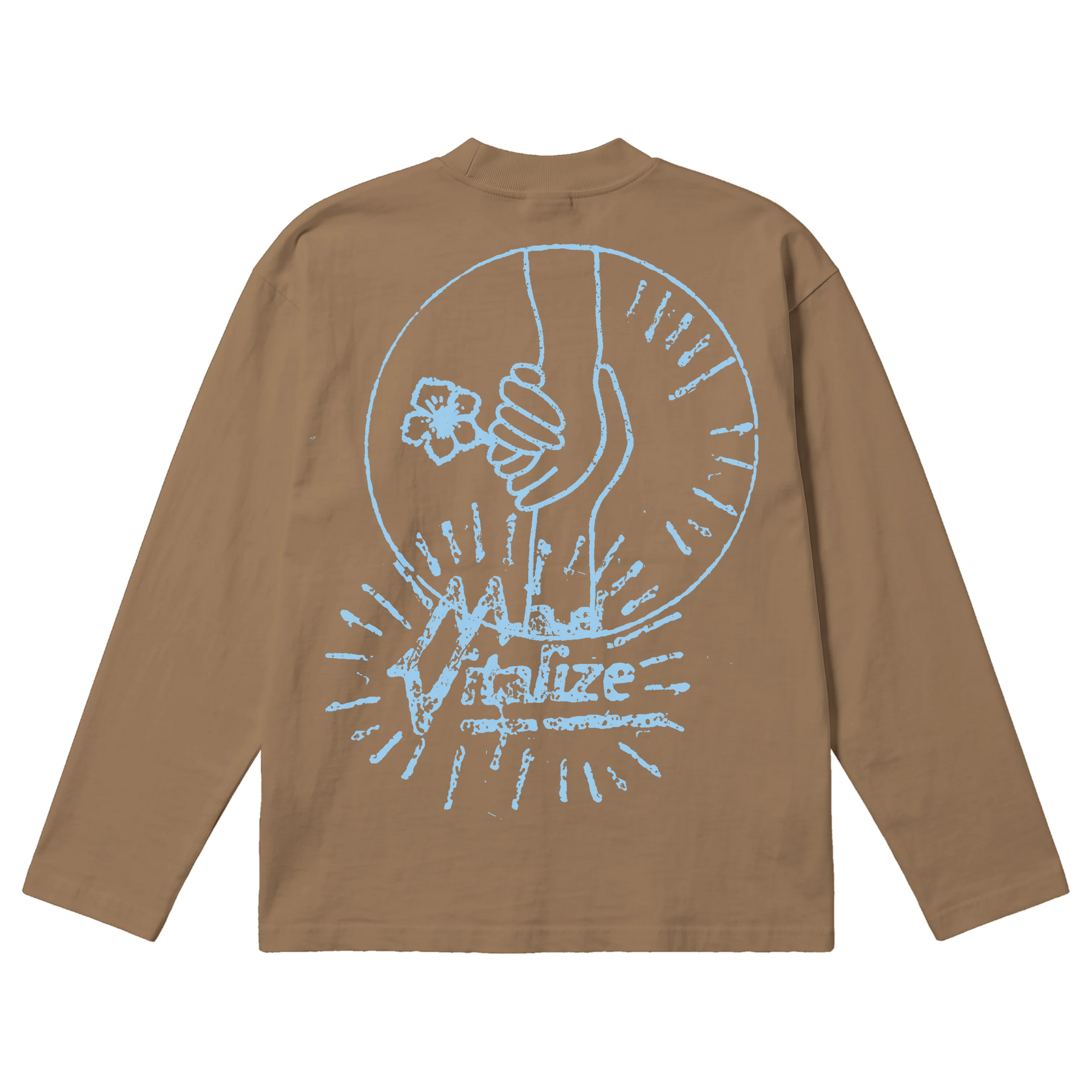 Power of Love Baggy L/S Tee - Latte - Back