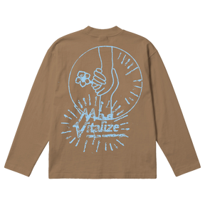 Power of Love Baggy L/S Tee - Latte - Back