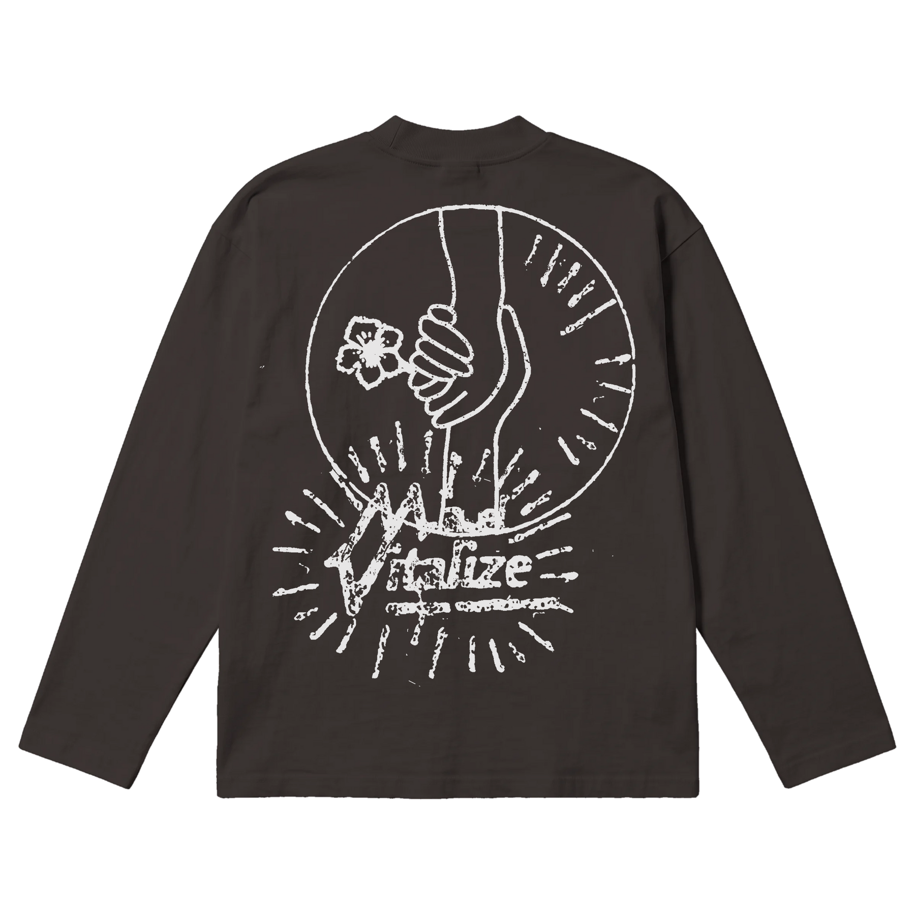 Power of Love Baggy L/S Tee - Off Black - Back