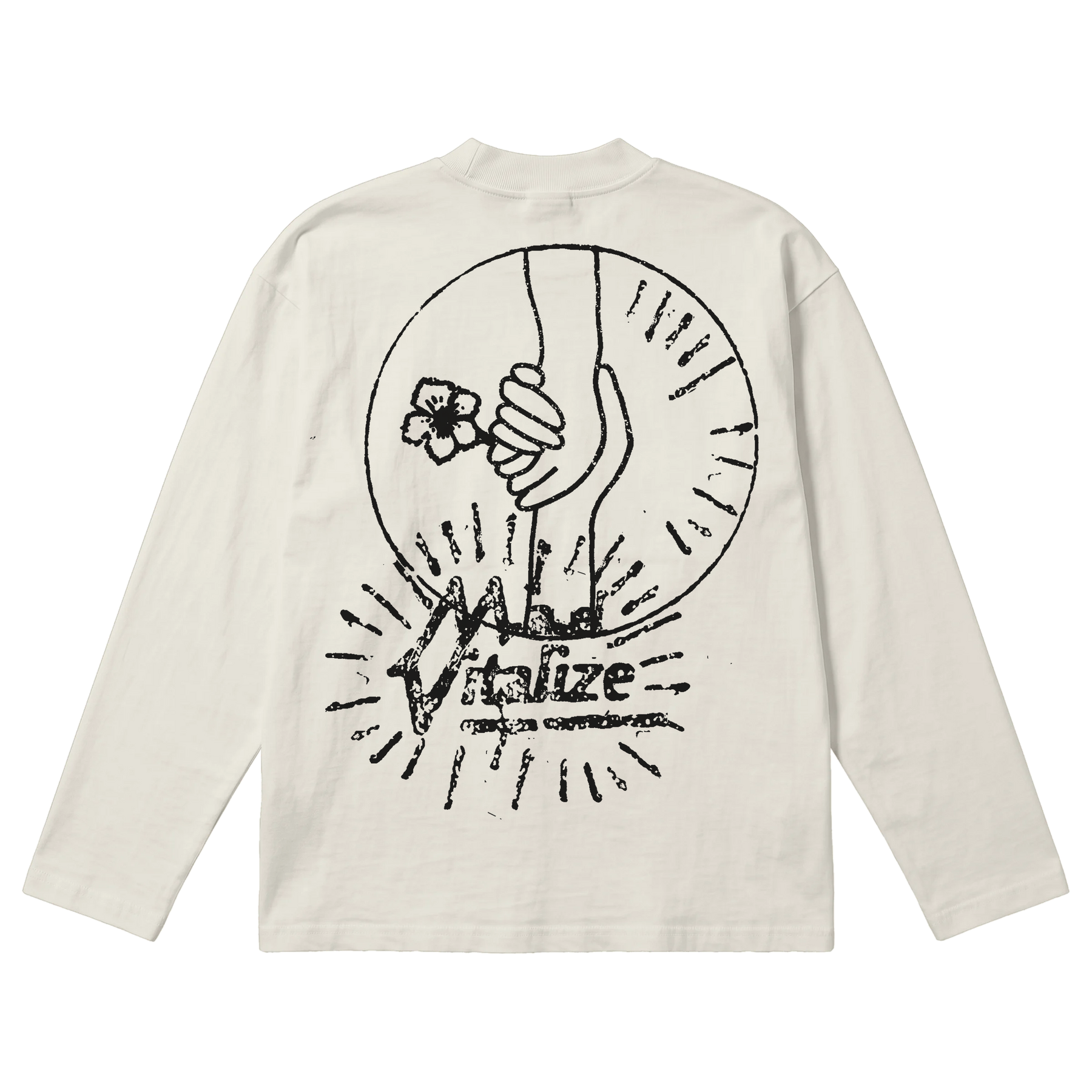 Power of Love Baggy L/S Tee - Off White - Back