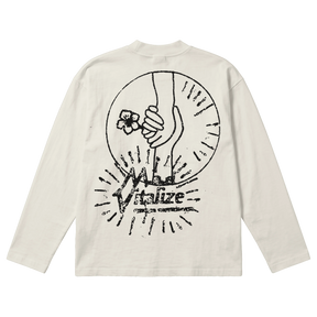 Power of Love Baggy L/S Tee - Off White - Back