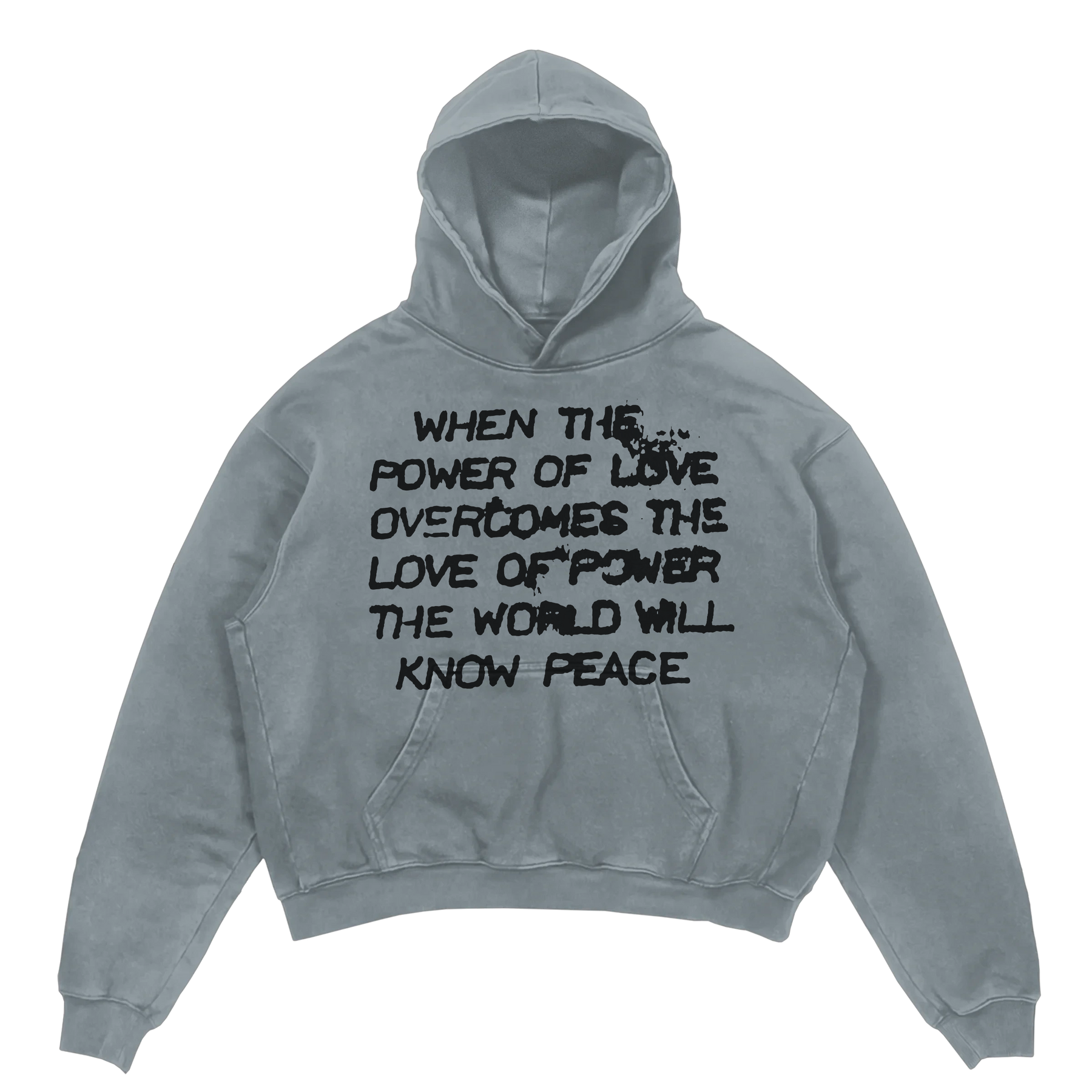 Power of Love Hoodie - Sage - Front