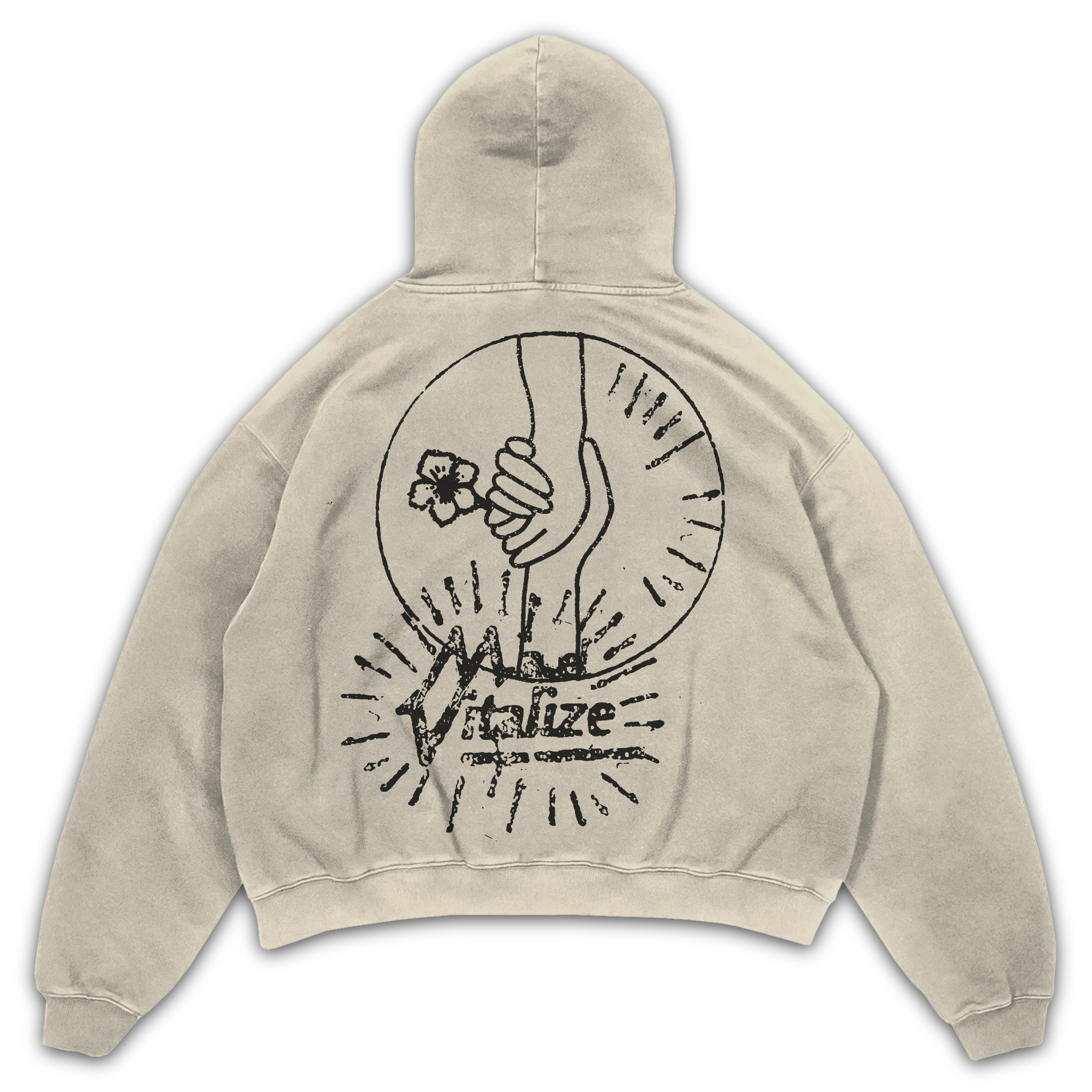 Power of Love Hoodie - Sand - Back
