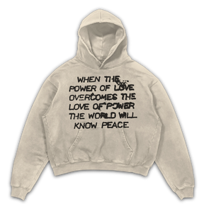 Power of Love Hoodie - Sand - Front