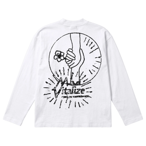 Power of Love Baggy L/S Tee - White - Back