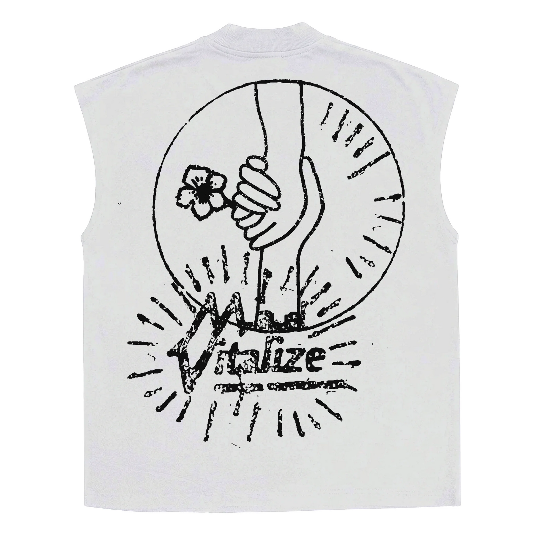 Power of Love Sleeveless Tee - White - Back