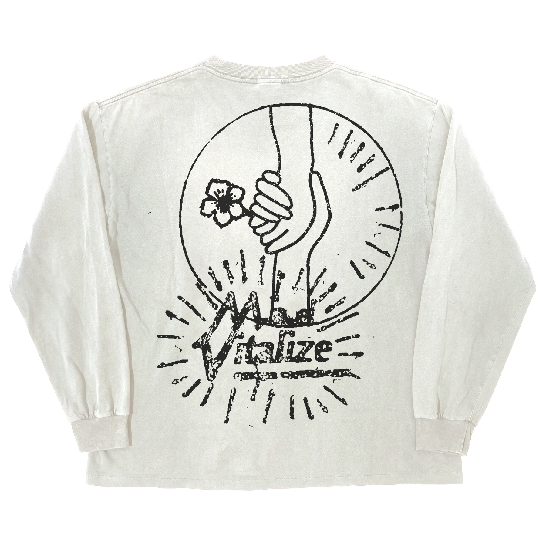 Power of Love L/S Tee - White - Back