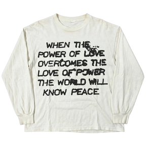 Power of Love L/S Tee - White - Front