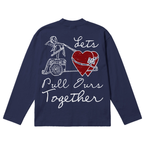 Pull Together Baggy L/S Tee - Blue - Back