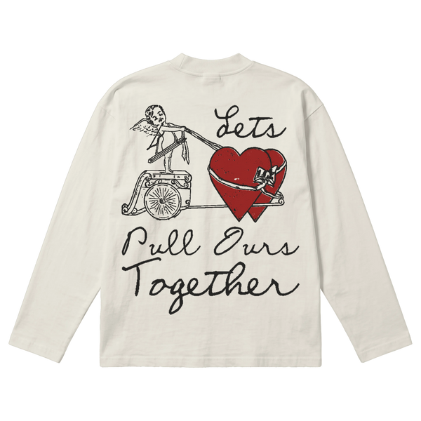 Pull Together Baggy L/S Tee - Off White - Back
