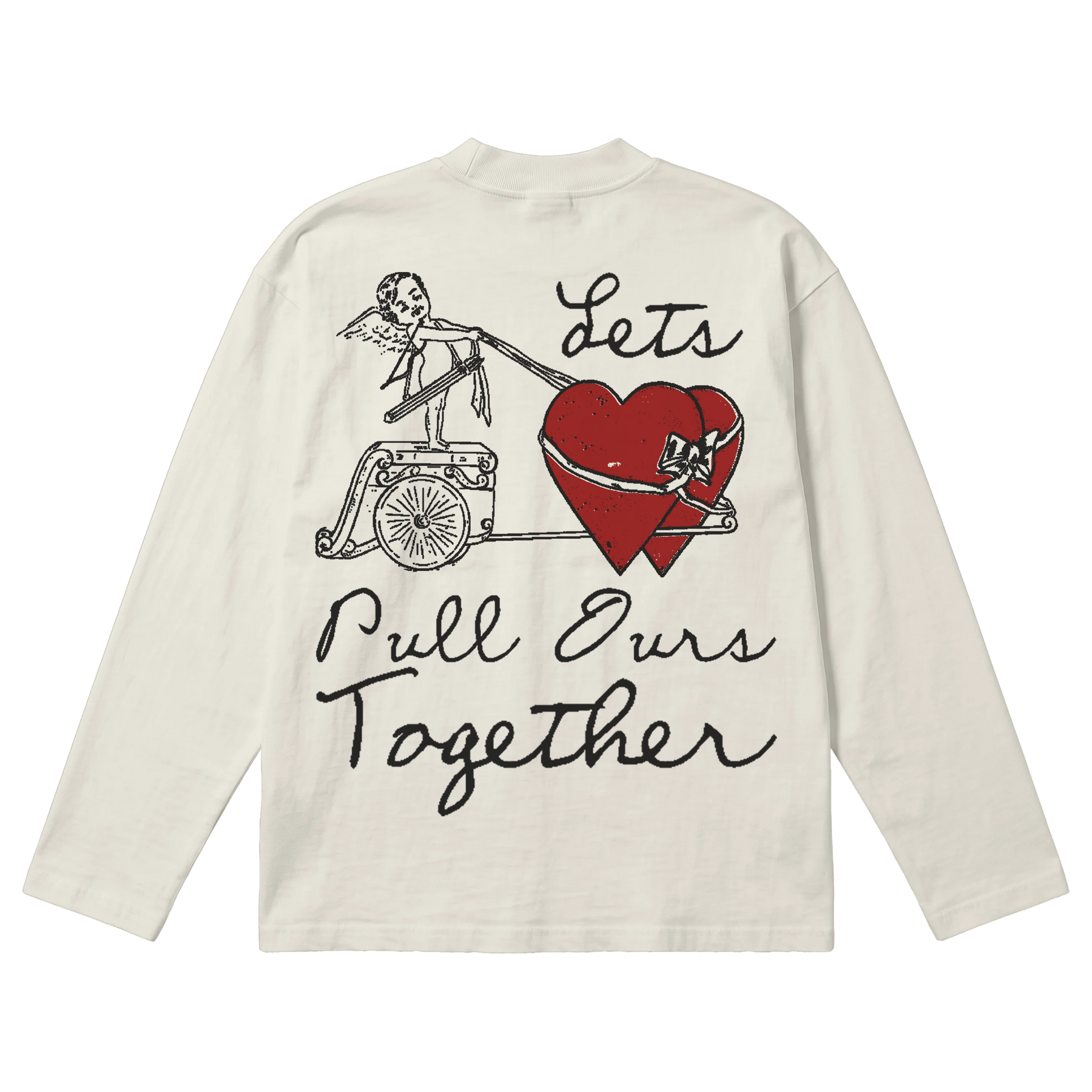 Pull Together Baggy L/S Tee - Off White - Back