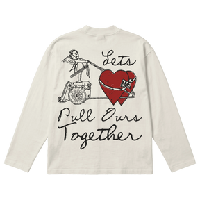 Pull Together Baggy L/S Tee - Off White - Back