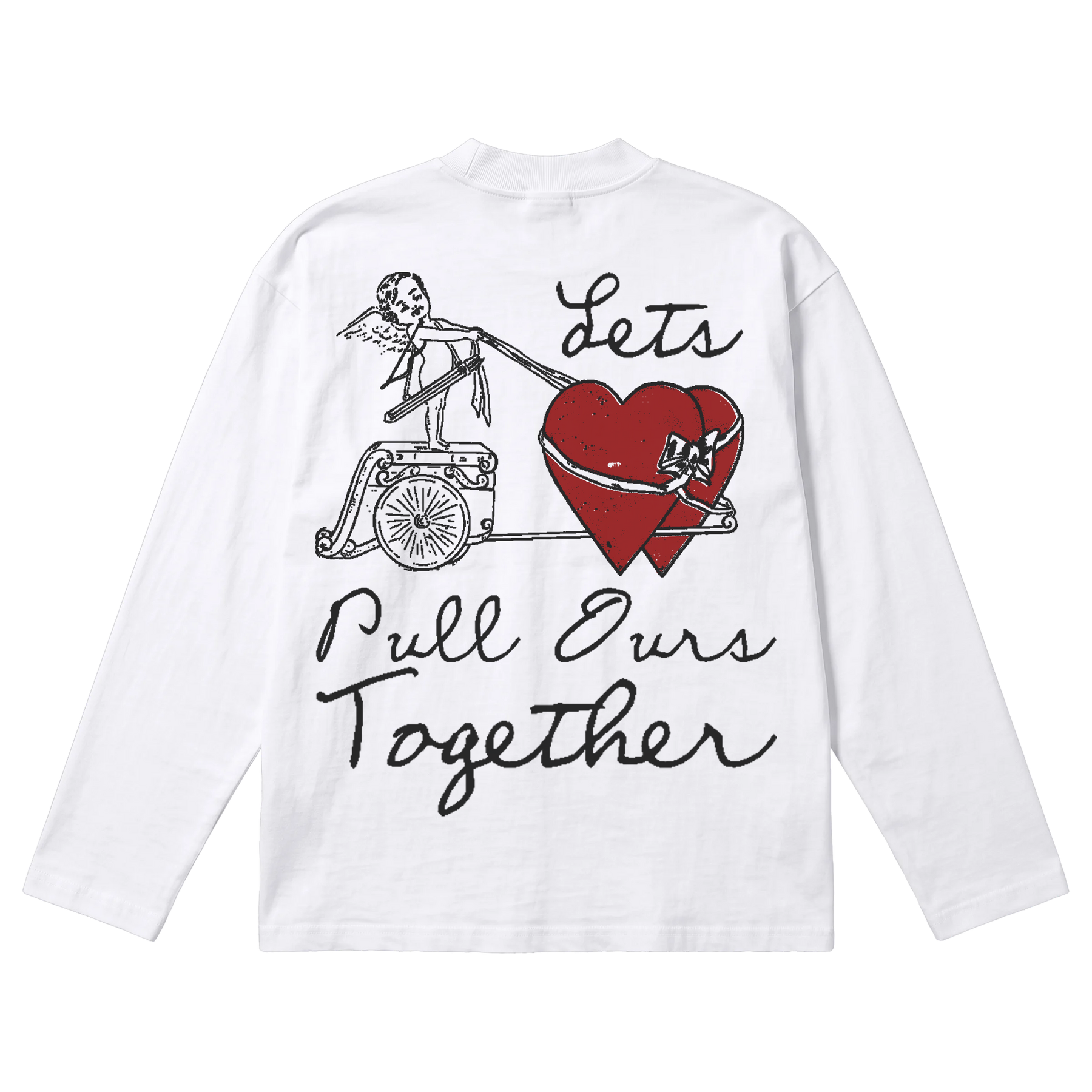 Pull Together Baggy L/S Tee - White - Back
