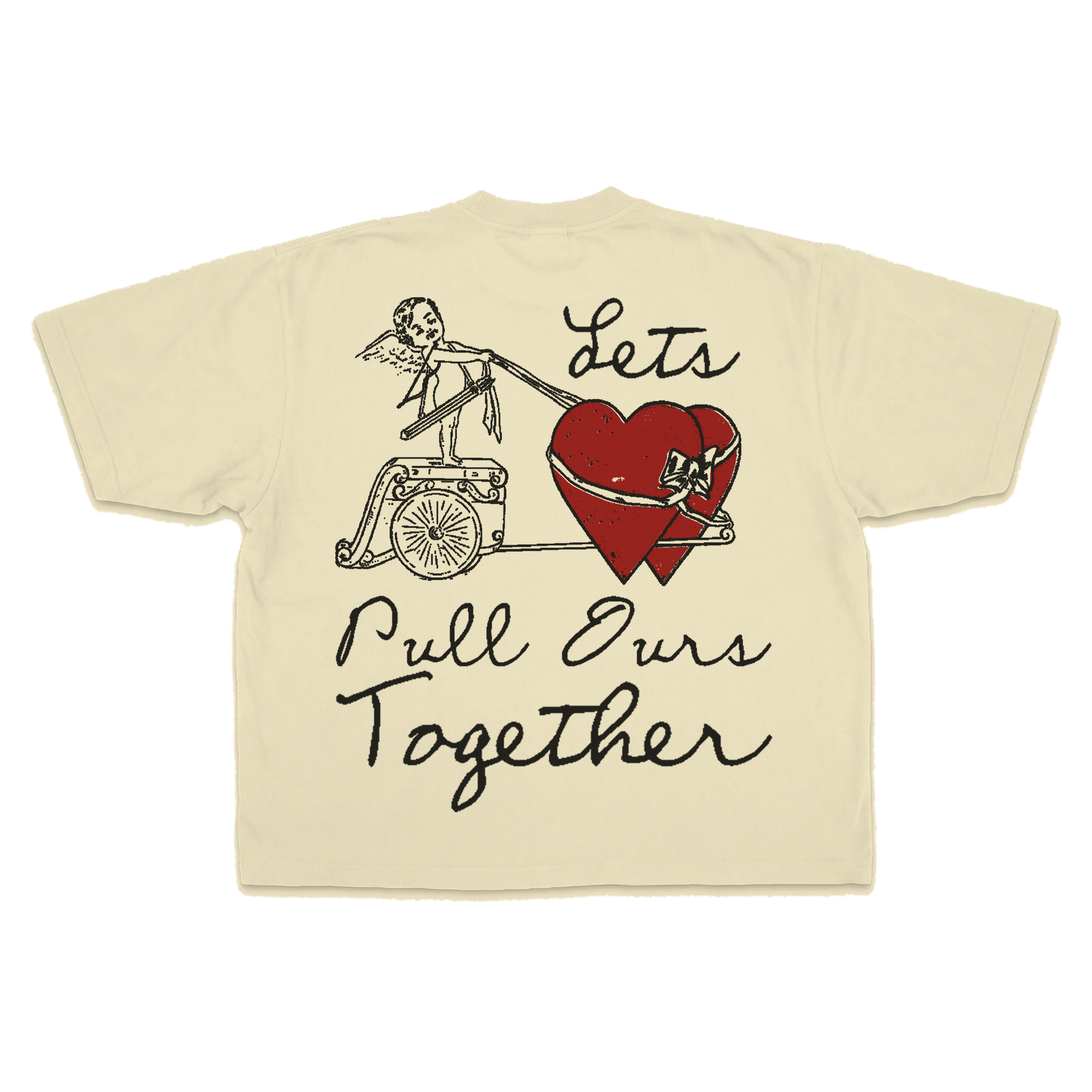 Pull Together Drop Tee - Cream - Back