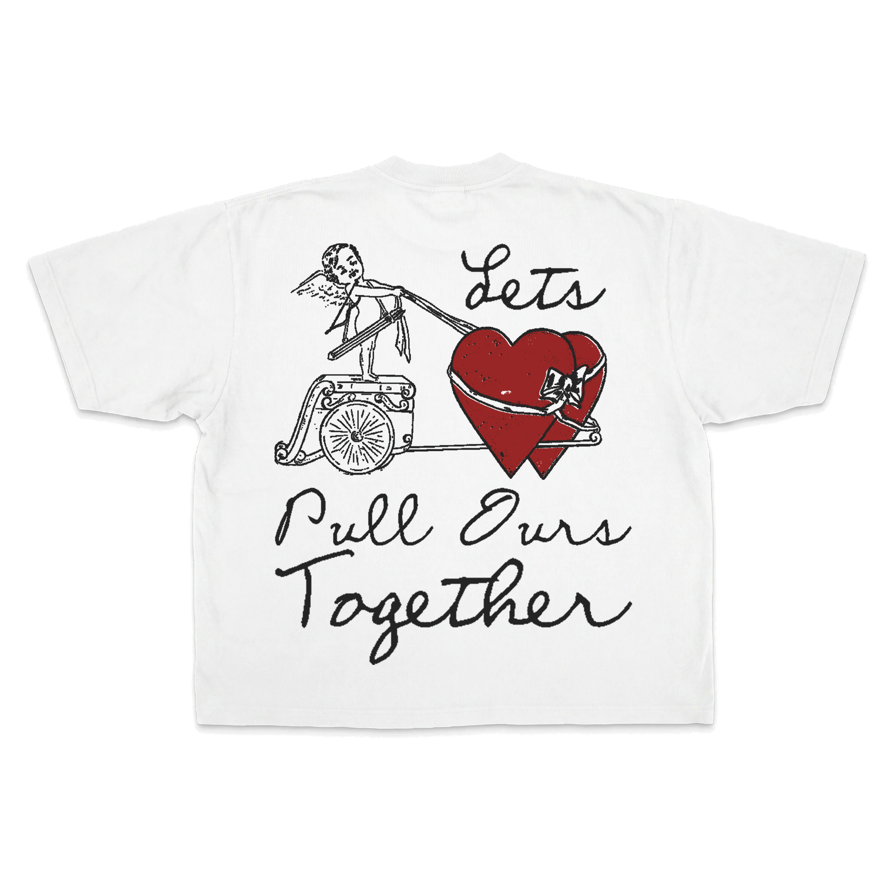 Pull Together Drop Tee - White - Back