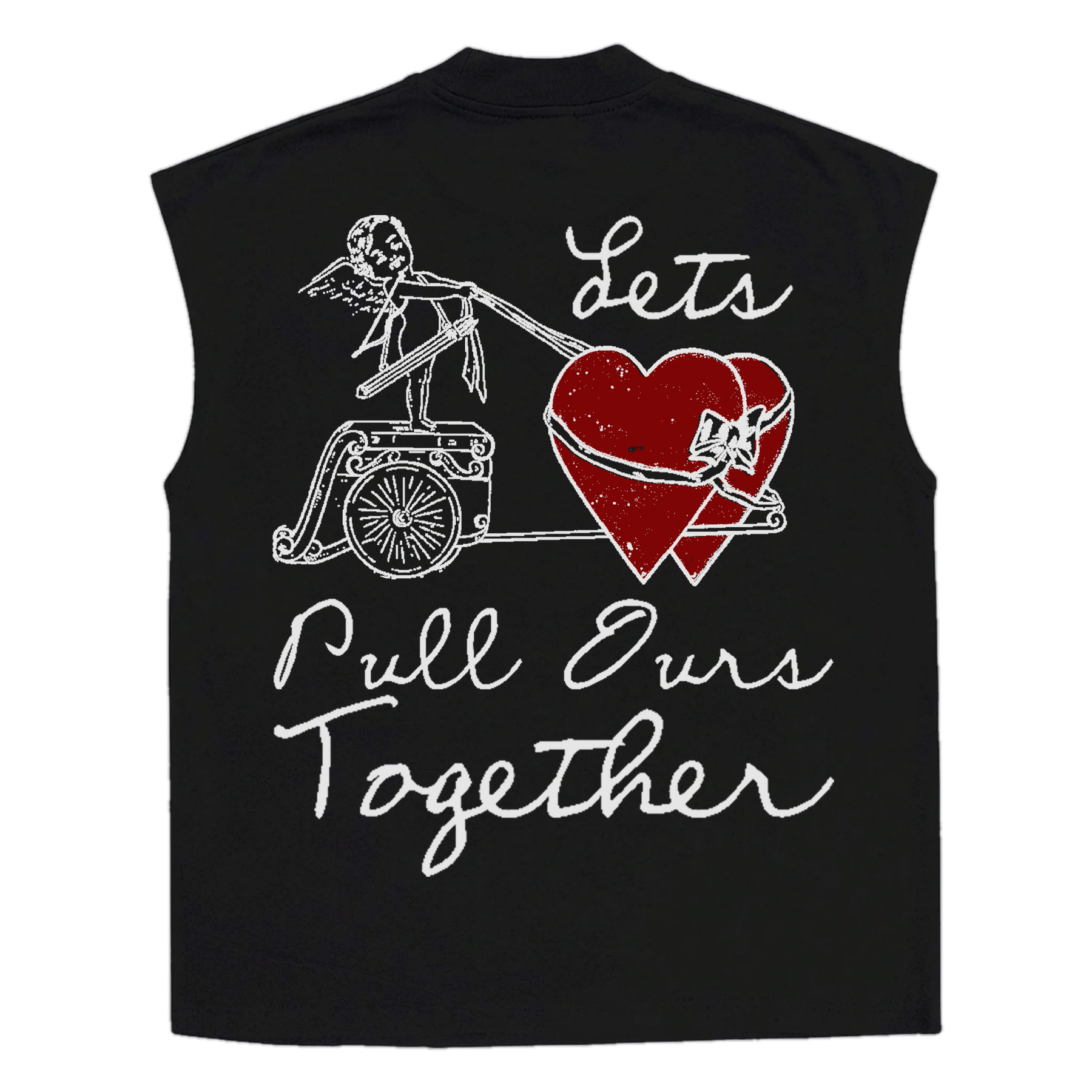 Pull Together Sleeveless Tee - Black - Back