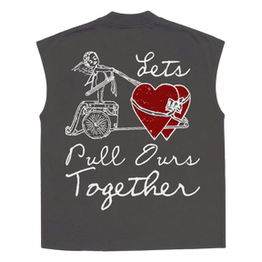 Pull Together Sleeveless Tee - Grey - Back