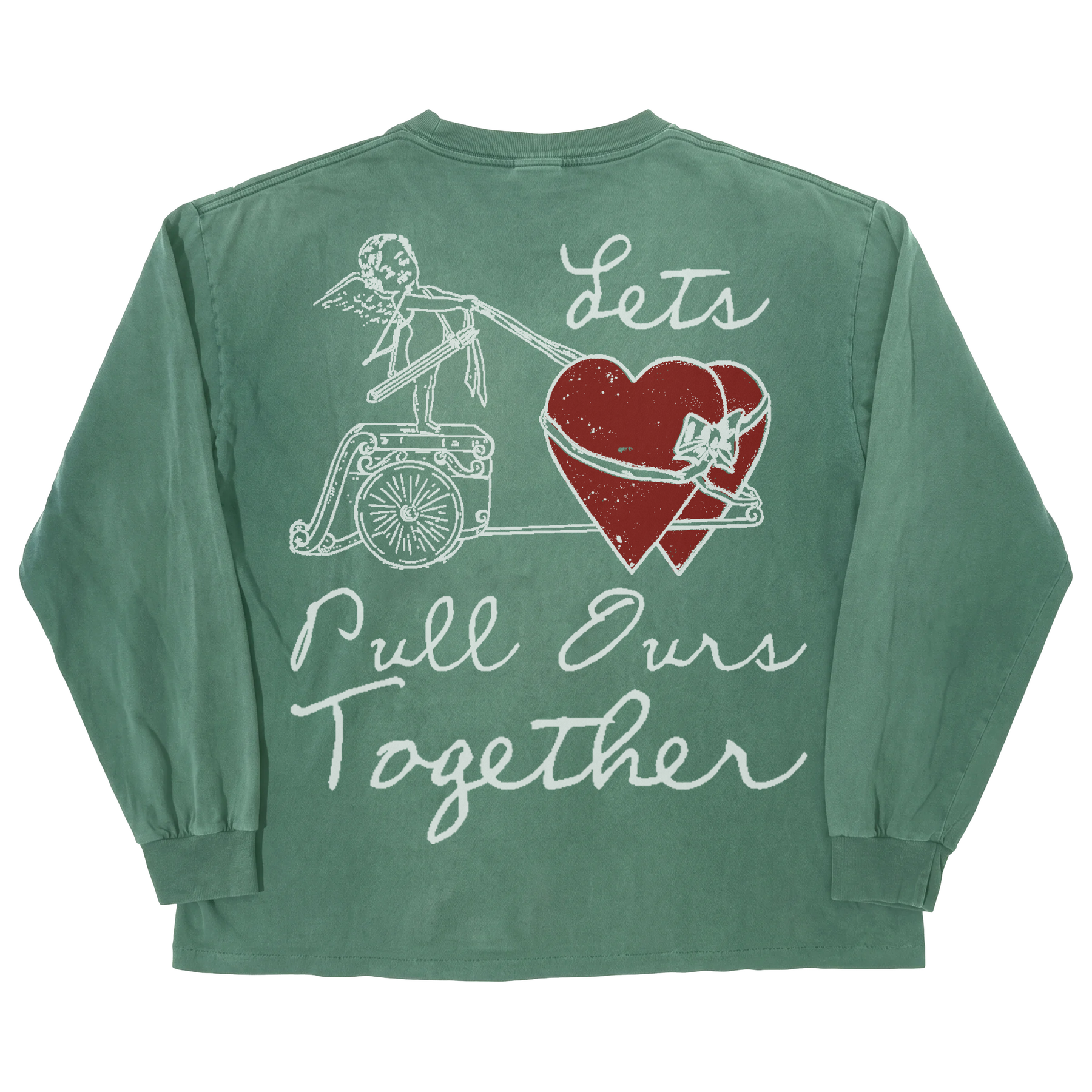 Pull Together L/S Tee - Green - Back