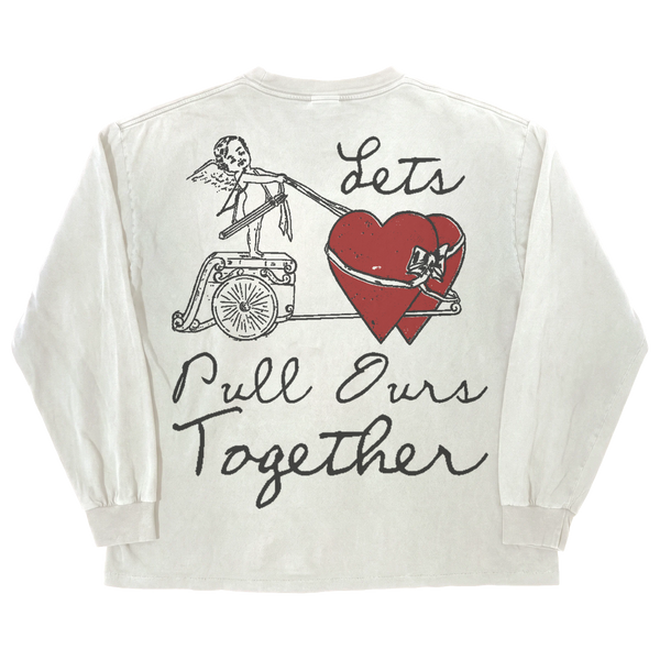 Pull Together L/S Tee - White - Back