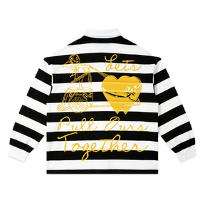 Pull Together Stripe Polo - Black - Back