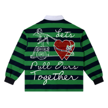 Pull Together Stripe Polo - Green - Back