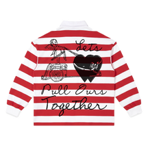 Pull Together Stripe Polo - Red - Back