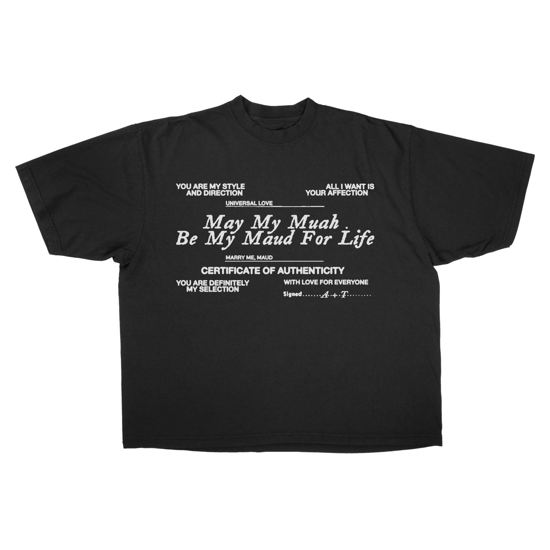 Pull Together Drop Tee - Black - Front