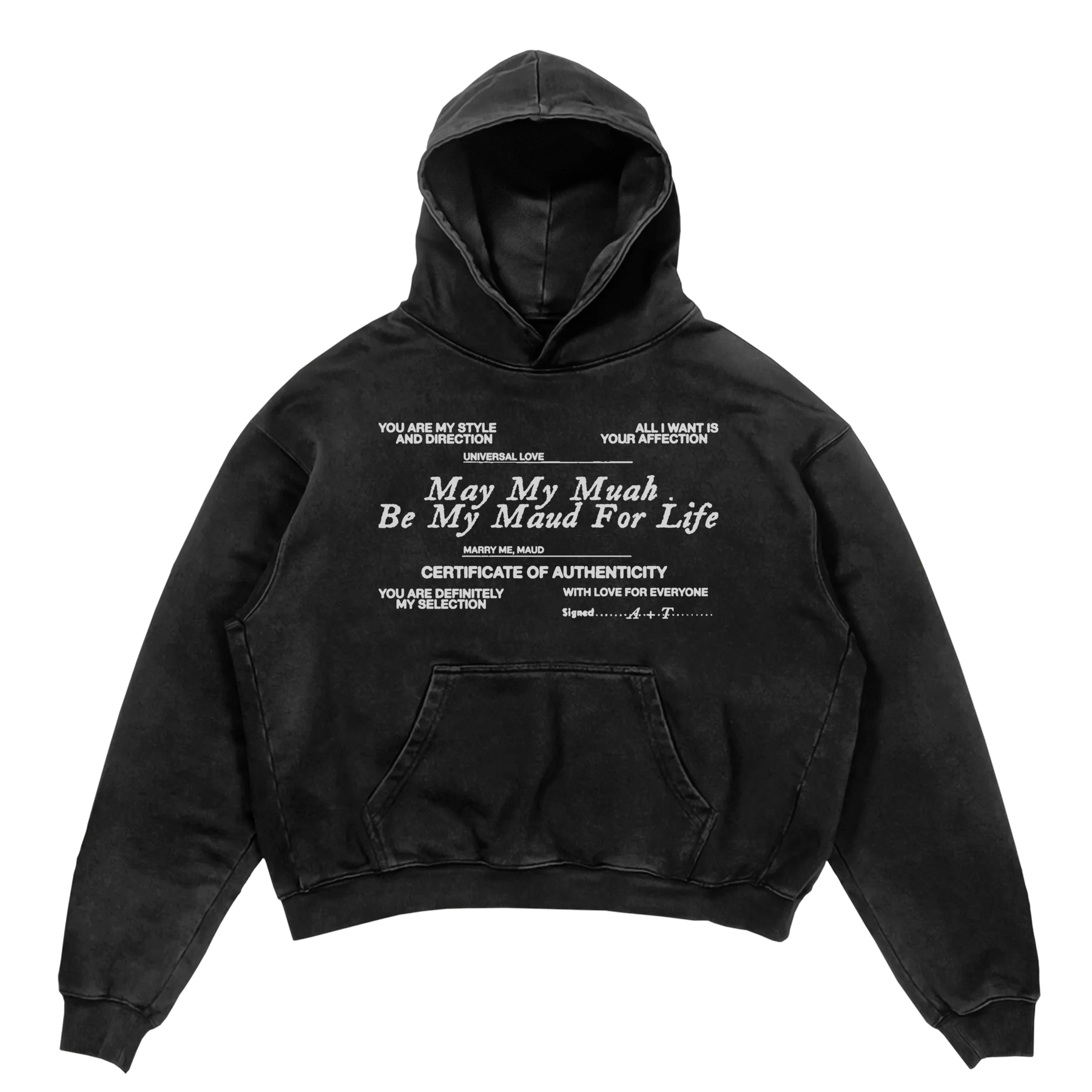 Pull Together Hoodie - Black - Front