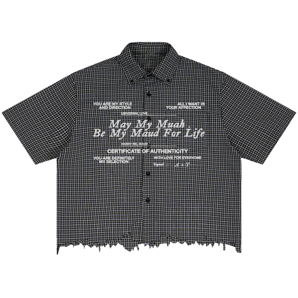 Pull Together Distress Button Up - Front
