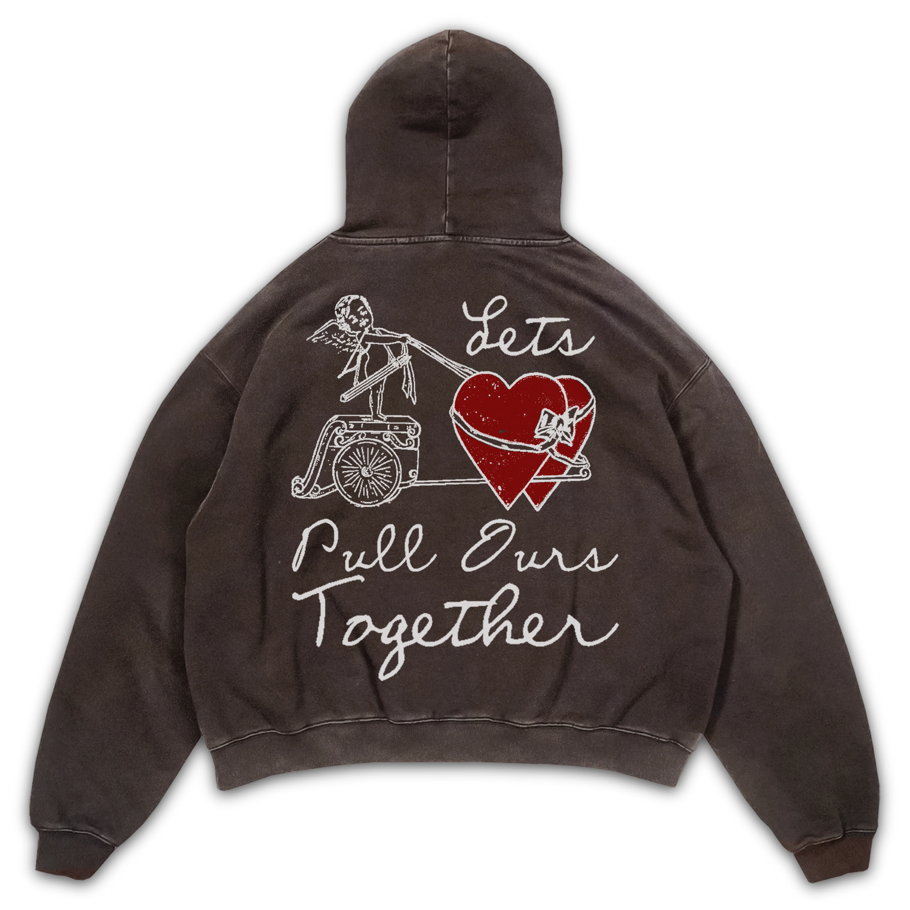 Pull Together Hoodie - Brown - Back