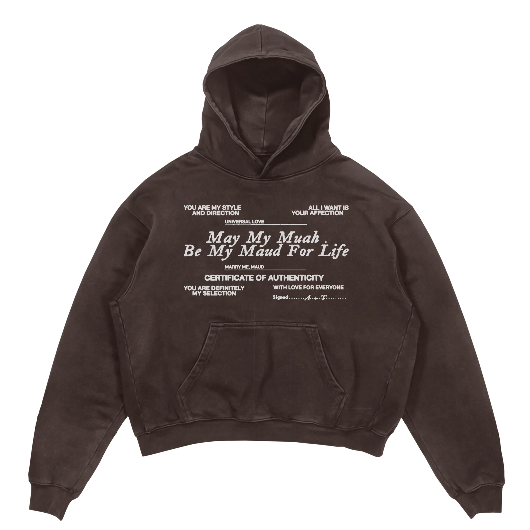 Pull Together Hoodie - Brown - Front