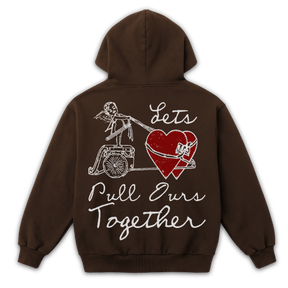 Pull Together Zip Up - Brown - Back
